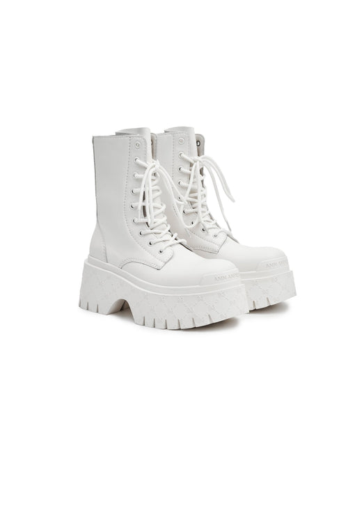 White Platform Martin Boots - ANN ANDELMAN