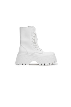 White Platform Martin Boots - ANN ANDELMAN