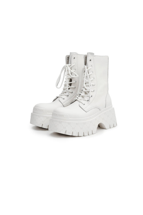 White Platform Martin Boots - ANN ANDELMAN