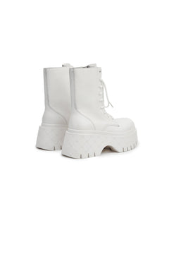 White Platform Martin Boots - ANN ANDELMAN