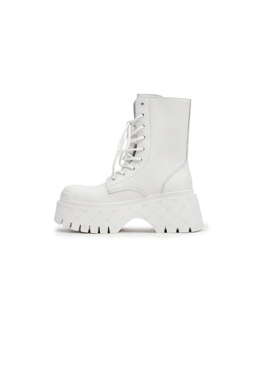 White Platform Martin Boots - ANN ANDELMAN