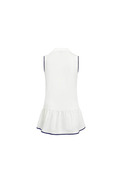White POLO Collar Golf Dress - ANN ANDELMAN