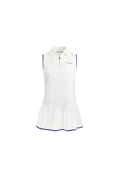 White POLO Collar Golf Dress - ANN ANDELMAN