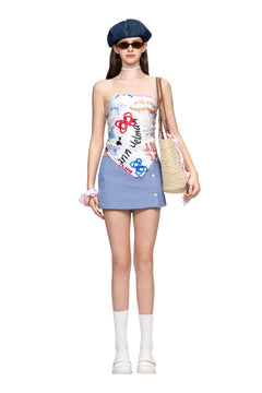 White Scarf (Backless Tube Top) - ANN ANDELMAN