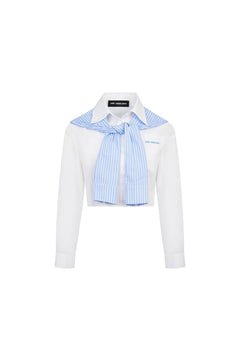 White Short Fake Two - piece Shirt - ANN ANDELMAN