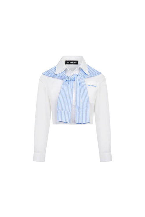 White Short Fake Two - piece Shirt - ANN ANDELMAN