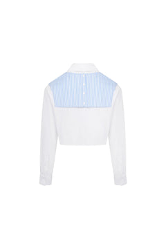 White Short Fake Two - piece Shirt - ANN ANDELMAN