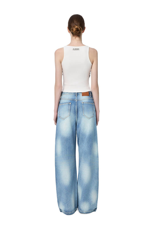 White Silk Scarf Tie-up Vest - ANN ANDELMAN