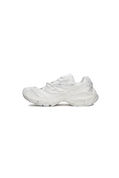 White Split Distressed Sneakers - ANN ANDELMAN