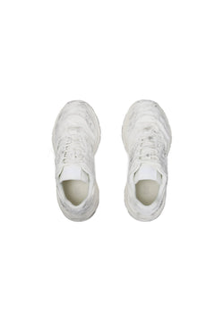 White Split Distressed Sneakers - ANN ANDELMAN