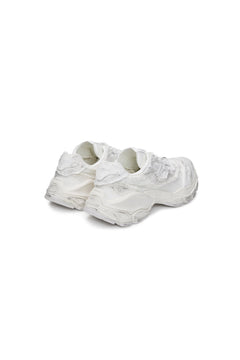 White Split Distressed Sneakers - ANN ANDELMAN
