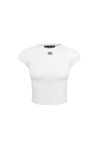 White Split - fit Short - sleeved T-shirt - ANN ANDELMAN