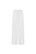 White Structural Curved Cargo Pants - ANN ANDELMAN