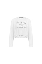 White T-shirt with Lace Trim Hem - ANN ANDELMAN