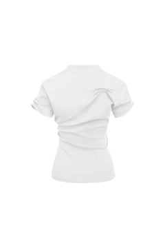 White Twist Fold T-shirt - ANN ANDELMAN