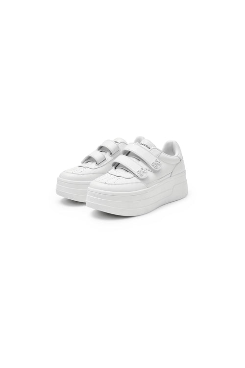 White Velcro Sneakers - ANN ANDELMAN