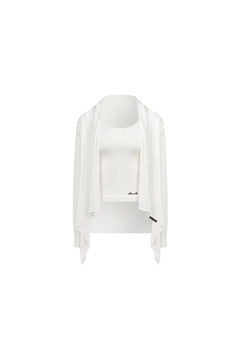 White Vest and Cardigan Two-piece Set - ANN ANDELMAN