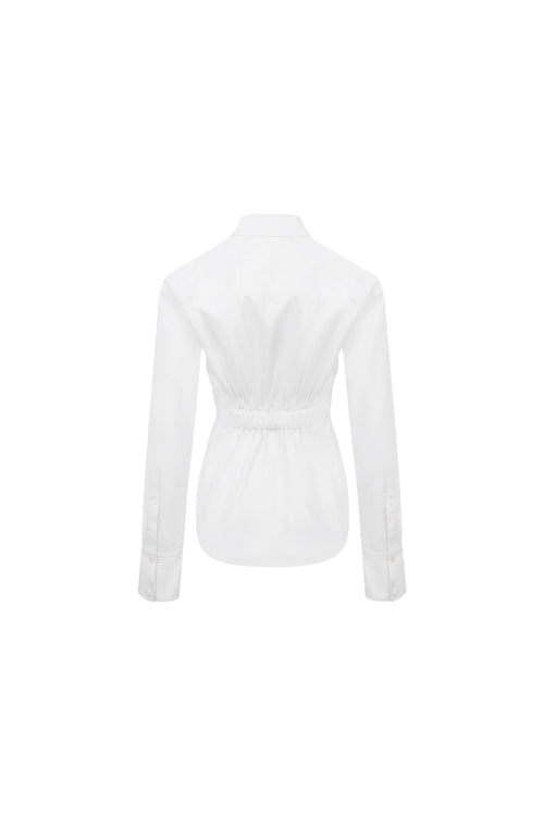 White Waist - Cinching Shirt - ANN ANDELMAN