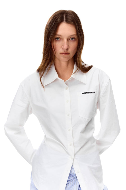 White Waist - Cinching Shirt - ANN ANDELMAN