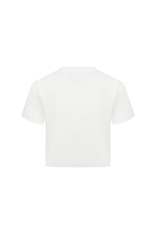 White Washed Distressed LOGO T-Shirt - ANN ANDELMAN
