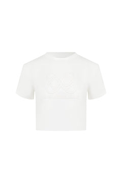 White Washed Distressed LOGO T-Shirt - ANN ANDELMAN