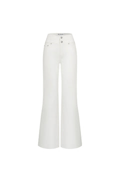 White Wide - waisted Casual Jeans - ANN ANDELMAN