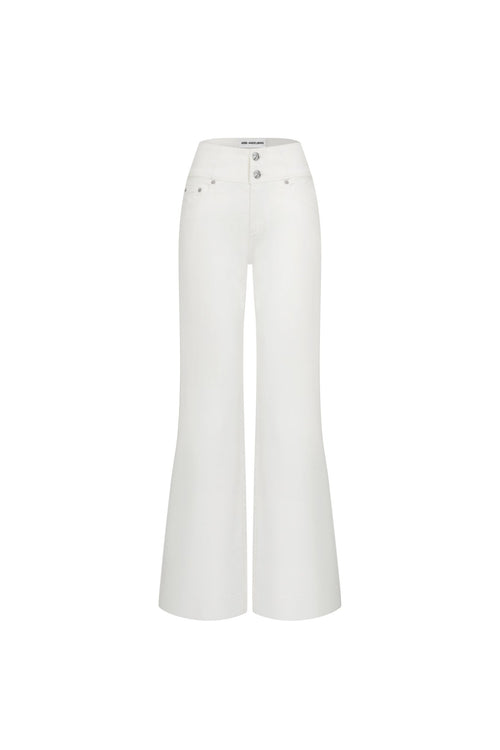 White Wide - waisted Casual Jeans - ANN ANDELMAN