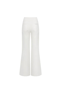 White Wide - waisted Casual Jeans - ANN ANDELMAN
