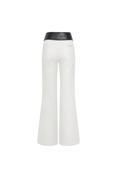 White Wide - waisted Casual Jeans - ANN ANDELMAN