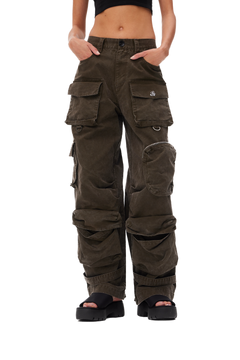 Multi-Pocket Wide-Leg Cargo Pants