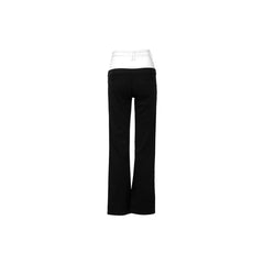 Black and White Double Waist Jeans - ANN ANDELMAN