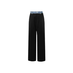 Black Denim Waist Trousers - ANN ANDELMAN