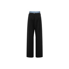 Black Denim Waist Trousers - ANN ANDELMAN