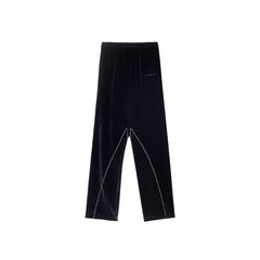 Black Diamond Strip Velvet Pants - ANN ANDELMAN