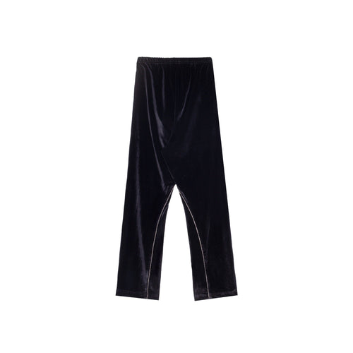 Black Diamond Strip Velvet Pants - ANN ANDELMAN