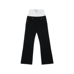 Black Double-Waist Jeans - ANN ANDELMAN