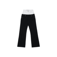 Black Panelled Waist Jeans - ANN ANDELMAN