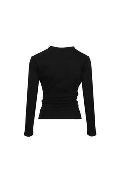 Black Pleated Long Sleeve - ANN ANDELMAN