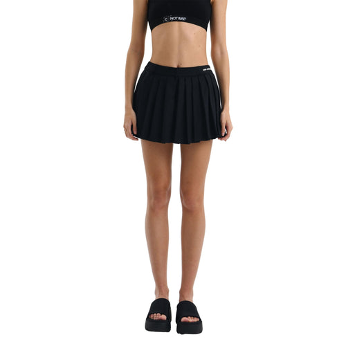 Black Pleated Short Skirt - ANN ANDELMAN
