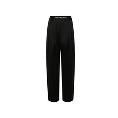 Black Ribbon Satin Pants - ANN ANDELMAN