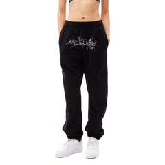 Black Spider Net Diamond Joggers - ANN ANDELMAN