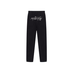 Black Spider Net Diamond Joggers - ANN ANDELMAN