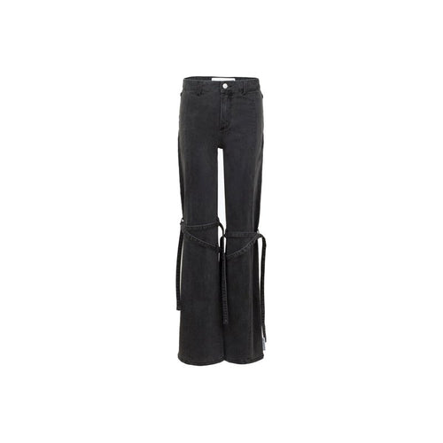 Black Strap-On Jeans - ANN ANDELMAN