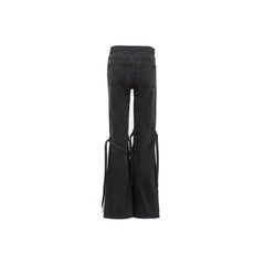 Black Strap-On Jeans - ANN ANDELMAN