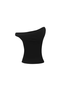 Black Strapless Halter Top - ANN ANDELMAN