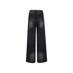 Black Ultra Wide-Leg Jeans - ANN ANDELMAN