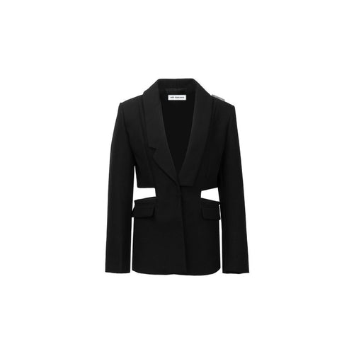 Black Waist Cutout Suit - Ann Andelman Official