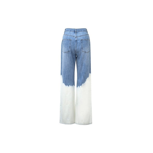 Blue and White Gradient Jeans - ANN ANDELMAN