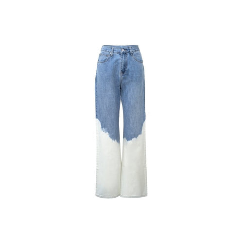 Blue and White Gradient Jeans - ANN ANDELMAN