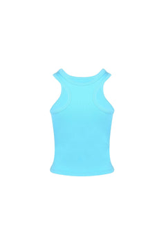 Blue Irregular Vest - ANN ANDELMAN